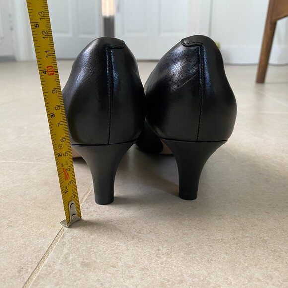Collection by Clarks 100% Genuine Leather Black Comfortable High Heels - Picture 10 of 13